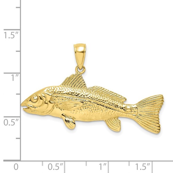 10K Gold 3-D Red Fish Charm - Picture 2 of 4